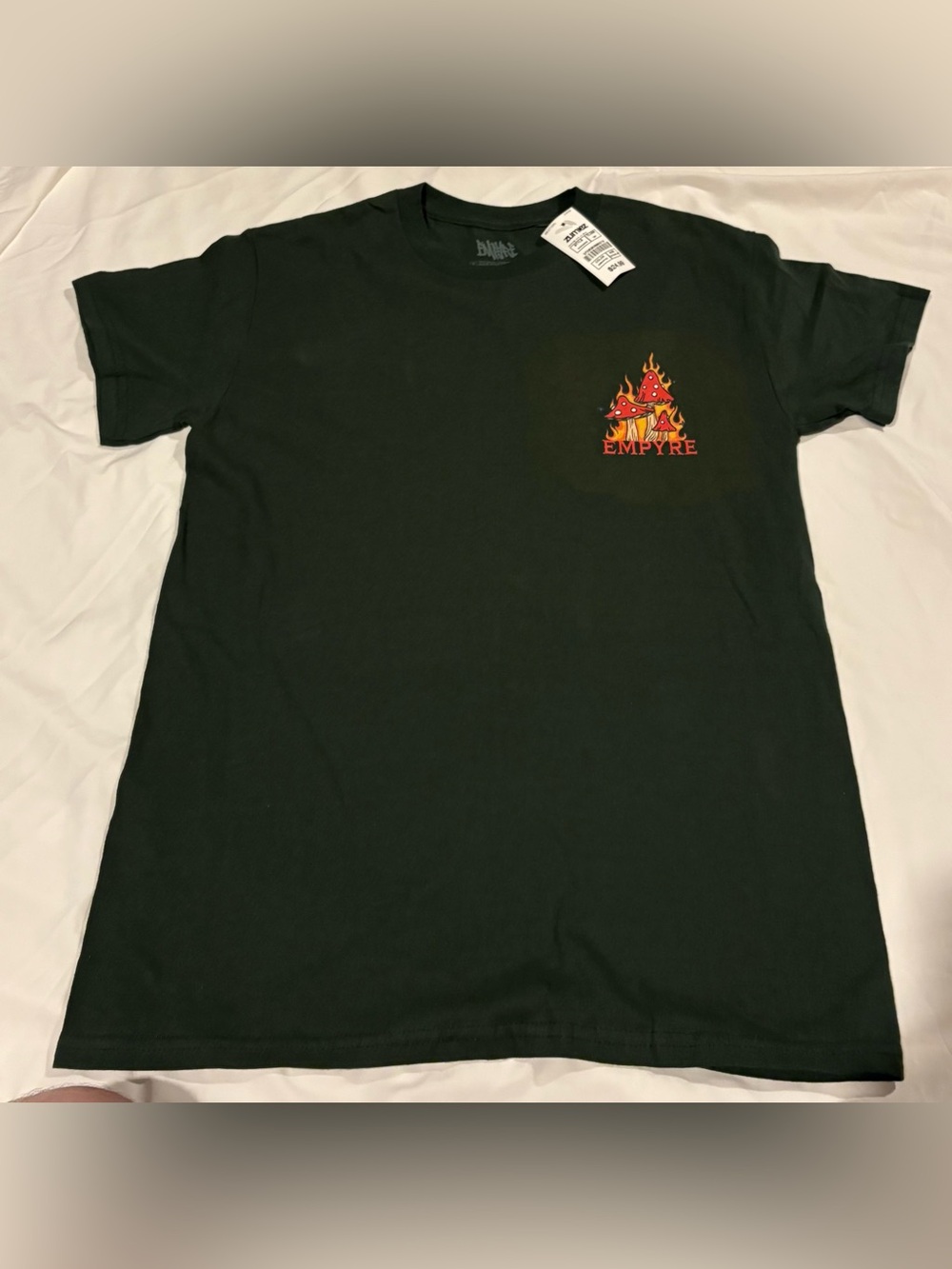 Empyre Flaming Mushrooms Green  T-Shirt Mens Size:Small New!